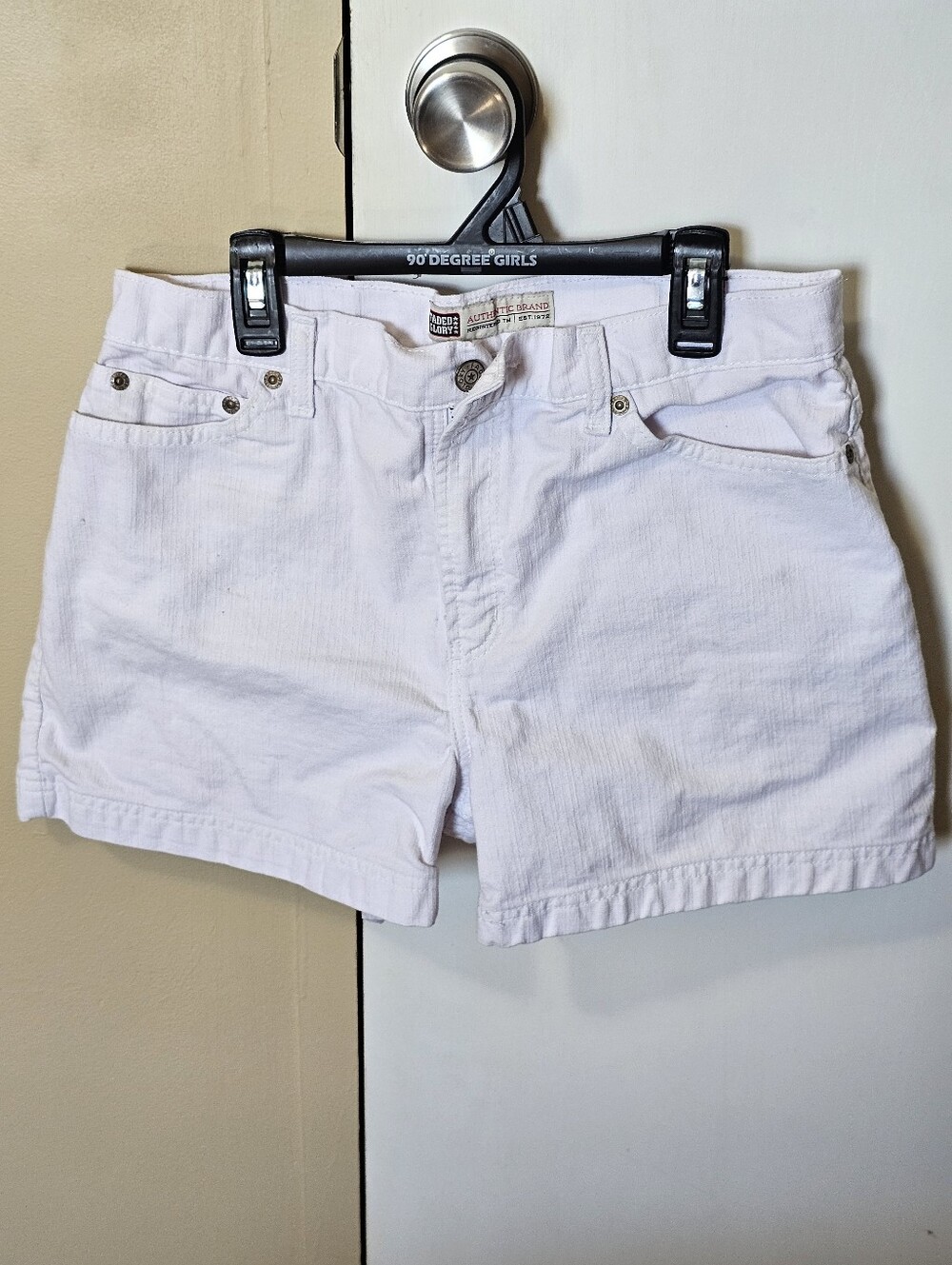 Women's Y2K White Cotton Shorts - Faded Glory Brand - Size 10